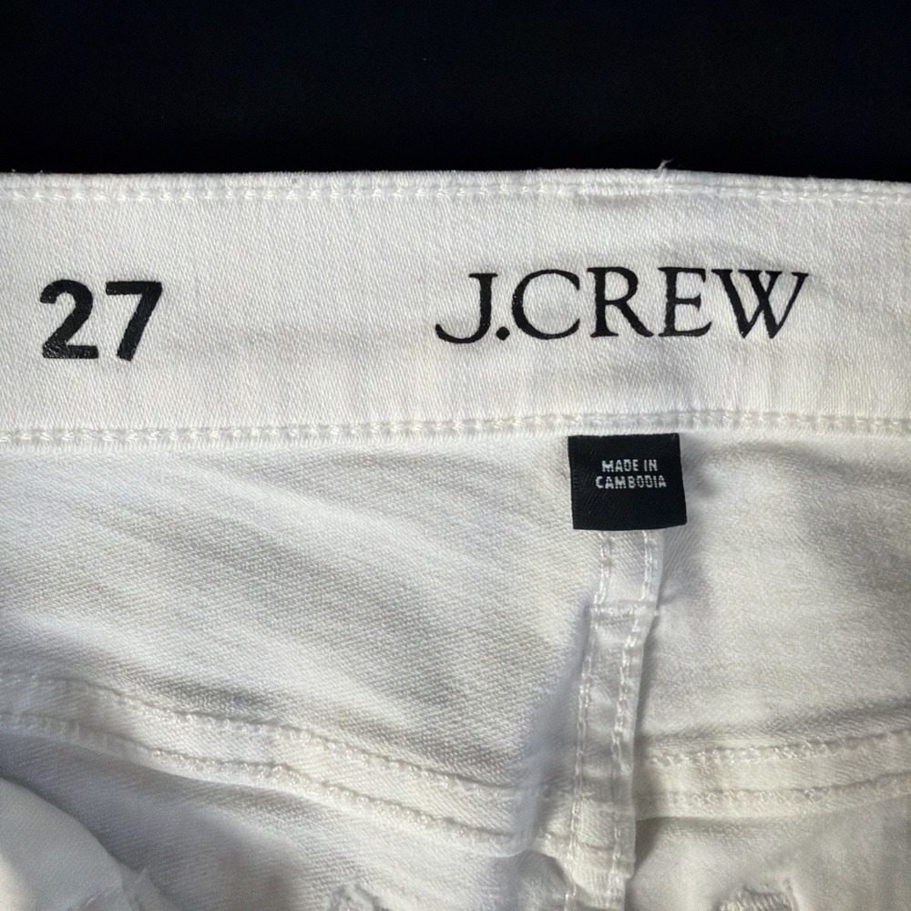 J CREW Skinny Jeans Women 27 LOT OF 3 - 1)Black 1)Blue 1)White 9" Rise Toothpick - Picture 9 of 16